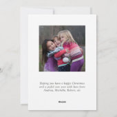 水彩松の木クリスマス写真 シーズンカード (裏面)