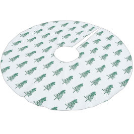 水彩松の木クリスマス ブラッシュドポリエステルツリースカート