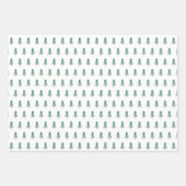 水彩松の木クリスマス ラッピングペーパーシート (正面3)