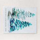 水彩松の木ジョンミュア自然引用文 ジグソーパズル (横)