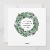 水彩松の木リースシーズンズグリーティング シーズンカード (裏面)