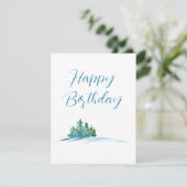 水彩松の木雪景色 カード (スタンド正面)