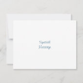 水彩松の木雪景色 サンキューカード (裏面)