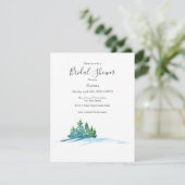 水彩松の木雪景色 招待状 (スタンド正面)