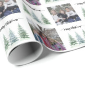 水彩松の木2写真メリークリスマス ラッピングペーパー (ロールコーナー)