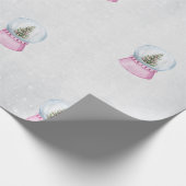 水彩松の木，地球 ラッピングペーパー (角)