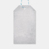 水彩松の木、松のコーン雪 ギフトタグ (裏面)