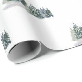 水彩松の木,森 ラッピングペーパー (ロールコーナー)