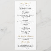 水彩松の枝の冬の結婚式プログラム 招待状 (裏面)