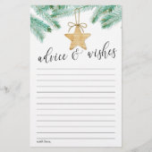 水彩松の枝ウィンターアドバイス&ウィッシュ (正面)