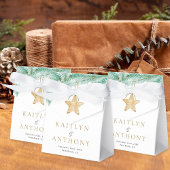 水彩松の枝クリスマスウィンターウェディング フェイバーボックス