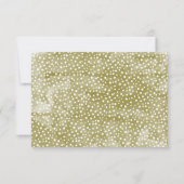 水彩松の枝クリスマスウィンターウェディング 出欠カード (裏面)