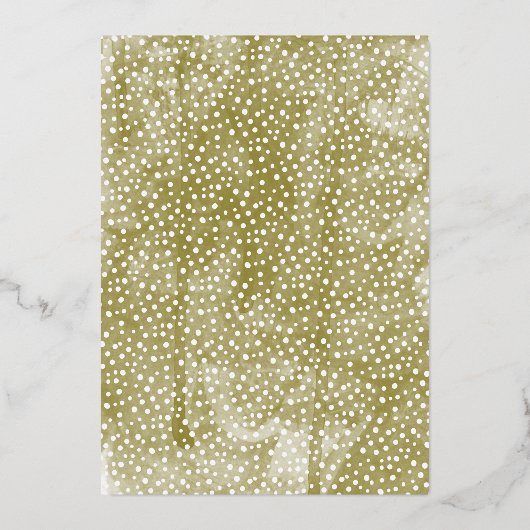 水彩松の枝クリスマスウィンターウェディング 箔招待状 (裏面)