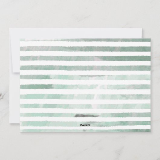 水彩松の枝ホリデーグリーティングフォト シーズンカード (裏面)