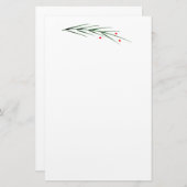 水彩松の葉と果実 便箋 (正面/裏面)