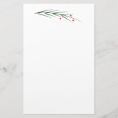 水彩松の葉と果実 便箋 (正面)