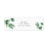 水彩松の葉 ラベル (正面)