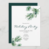 水彩松の葉 招待状 (正面/裏面)