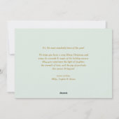 水彩松の針ガーランドメリークリスマス シーズンカード (裏面)