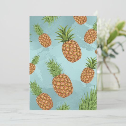 水彩松りんご柄2 サンキューカード (スタンド正面)