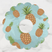 水彩松りんご柄2 ワイングラスタグ (正面)