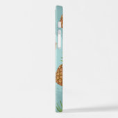 水彩松りんご柄2 iPhoneケース (左側面)