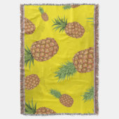 水彩松りんご柄3 スローブランケット (正面縦)