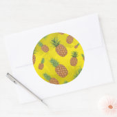 水彩松りんご柄3 ラウンドシール (封筒)