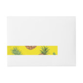 水彩松りんご柄3 ラップアラウンド宛名ラベル (正面)