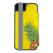 水彩松りんご柄3 INCIPIO iPhoneウォレットケース (フォリオ裏面)