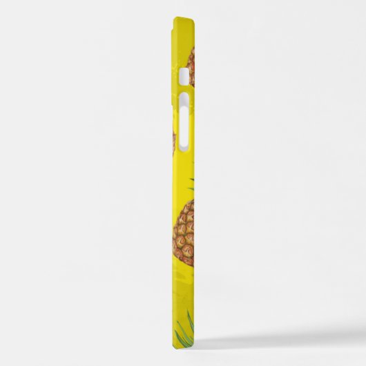 水彩松りんご柄3 iPhoneケース (左側面)