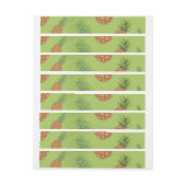 水彩松りんご柄4 ラップアラウンド宛名ラベル (シート)