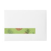 水彩松りんご柄4 ラップアラウンド宛名ラベル (正面)