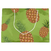 水彩松りんご柄4 ラージペーパーバッグ (正面)