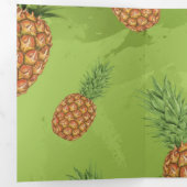 水彩松りんご柄4 三つ折りクリスマスカード (内部最初)