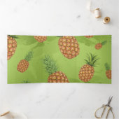 水彩松りんご柄4 三つ折りクリスマスカード (内部)