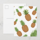 水彩松りんご模様1 シーズンポストカード (正面/裏面)