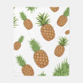 水彩松りんご模様1 フリースブランケット (正面)