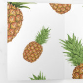 水彩松りんご模様1 三つ折りクリスマスカード (内部最初)