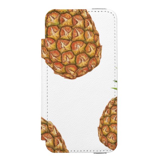 水彩松りんご模様1 INCIPIO iPhoneウォレットケース (フォリオ 正面)