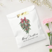 水彩松エレガント墨墨書聖クリスマス フェイバーバッグ (封をした状態)