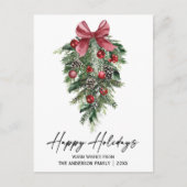 水彩松エレガント墨書台本 シーズンポストカード (正面)