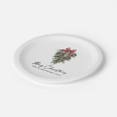 水彩松書道インククリスマススモール ペーパープレート (アングル)