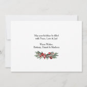 水彩松書道インクフォトクリスマス シーズンカード (裏面)