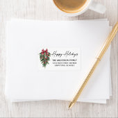 水彩松書道インクホリデーアドレス ラベル (インサイチュ)