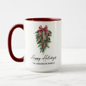 水彩松書道インクホリデーラージ マグカップ (左)