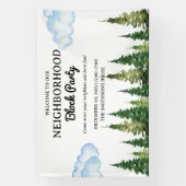 水彩松木周辺ブロックパーティー 横断幕 (縦)