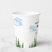 水彩松木周辺ブロックパーティー 紙コップ (右)