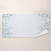 水彩松木雪松林 バスタオル (バスタオル)