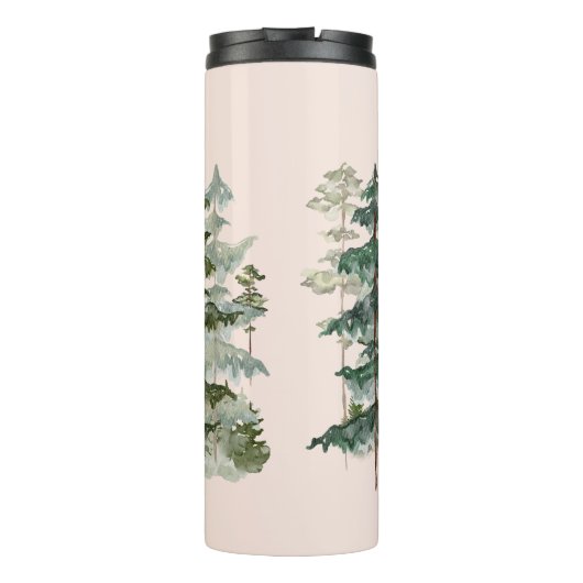 水彩松林と山の美学 タンブラー (裏面)